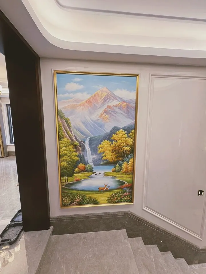 金山聚宝手绘油画，80×160cm，大芬村老廖画室纯手绘