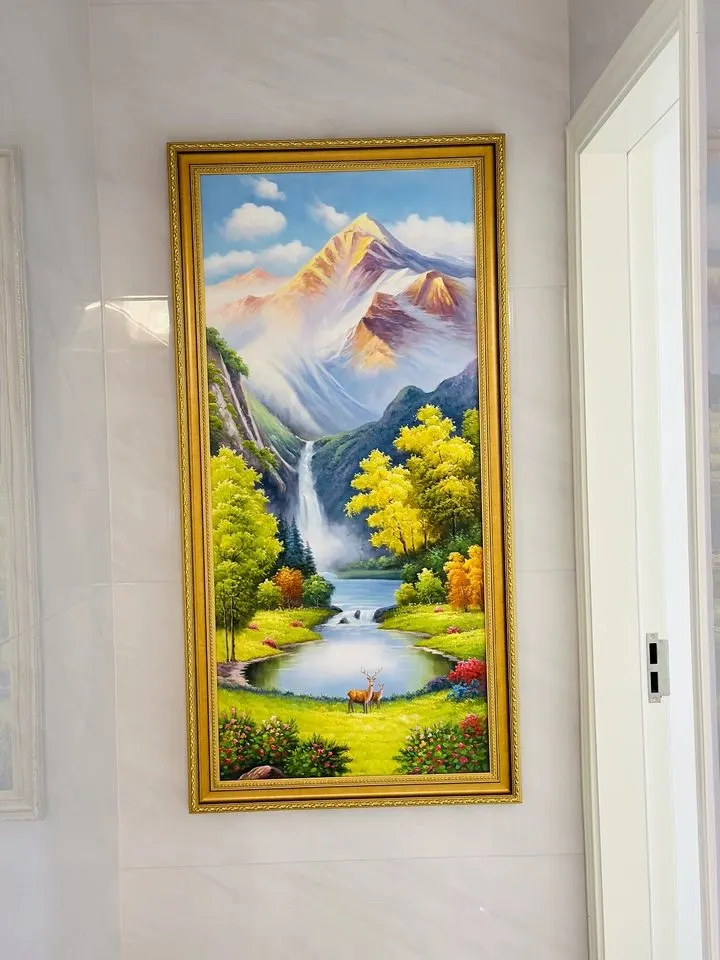 流水生财手绘油画，80×160cm，大芬村老廖画室纯手绘