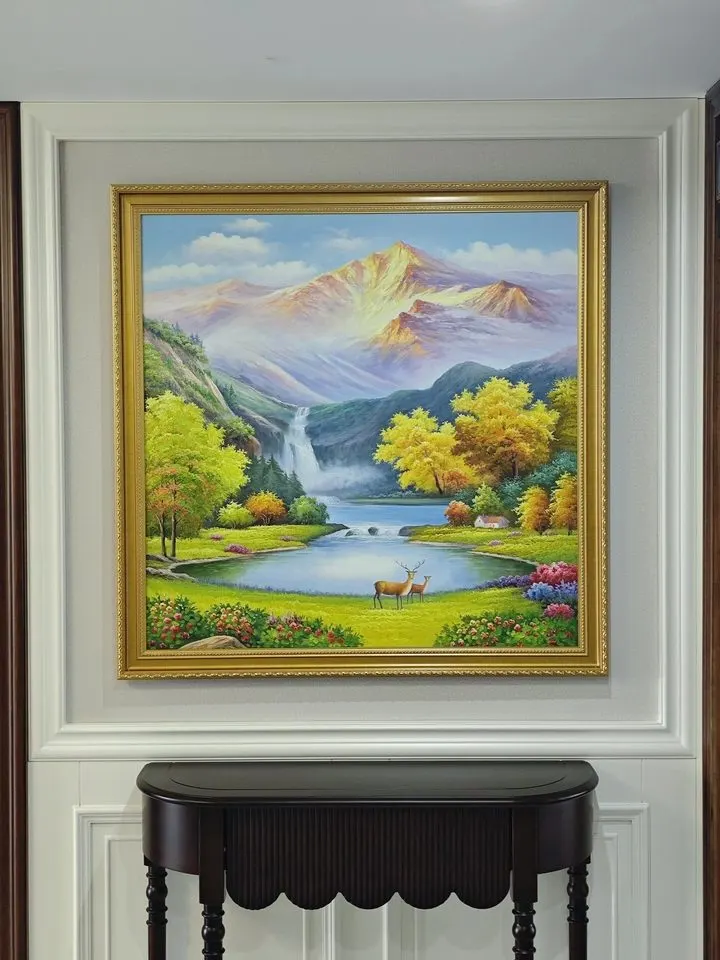 富贵吉祥手绘油画，100×120cm，大芬村老廖画室纯手绘